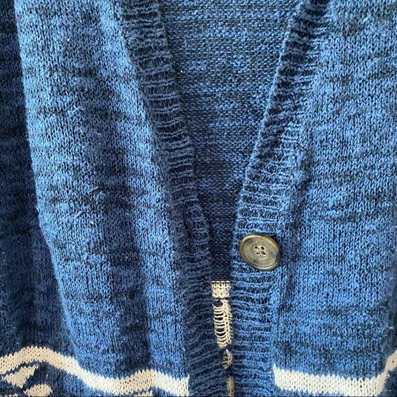 Hollister Co. Blue Red Tribal Print Aztec Cardigan - Picture 4 of 10